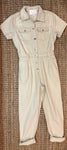 Cream Denim Jumpsuit