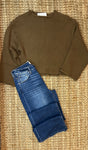 Brown Sweater with Straight Sleeves
