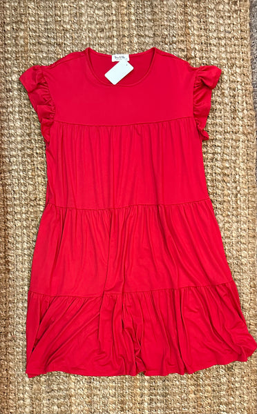 Red Tee Material Dress