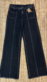 The Megan: Black, High-Rise, Wide-Leg, Mid-Seam Jeans