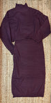 Dark Cherry Sweater and Skirt Set