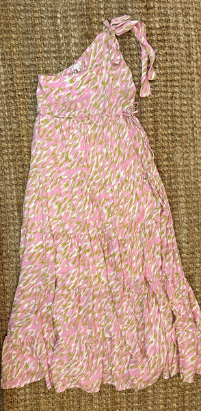 Pink, Off-Shoulder Long Dress