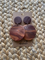Shades of Brown Handmade Clay Earrings