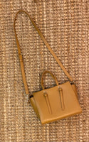 Camel Handbag with Crossbody Strap