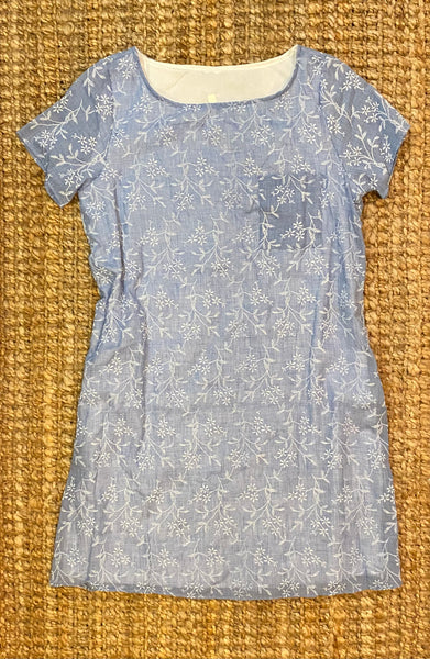 Light Blue, Embroidered Dress