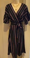 Navy, Classically Striped Dress