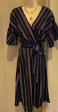 Navy, Classically Striped Dress